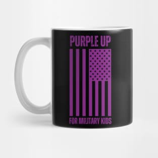 Purple Up For Military Kids Usa Flag Mug